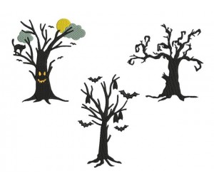 Stickdatei - Spooky Trees